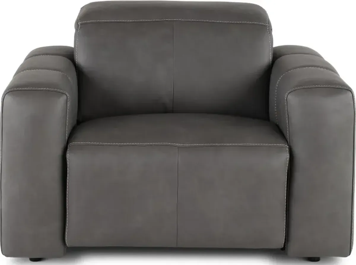 Airy Gunmetal Power Recliner