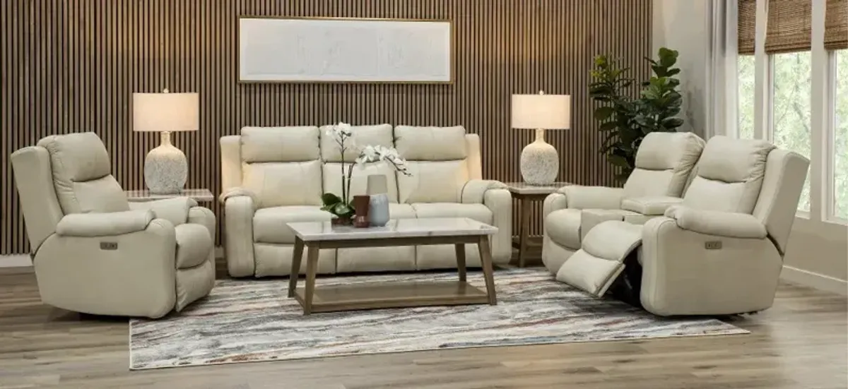 Contour Eggshell Power Reclining Sofa