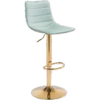 Prima Mint Green and Gold Modern Barstool