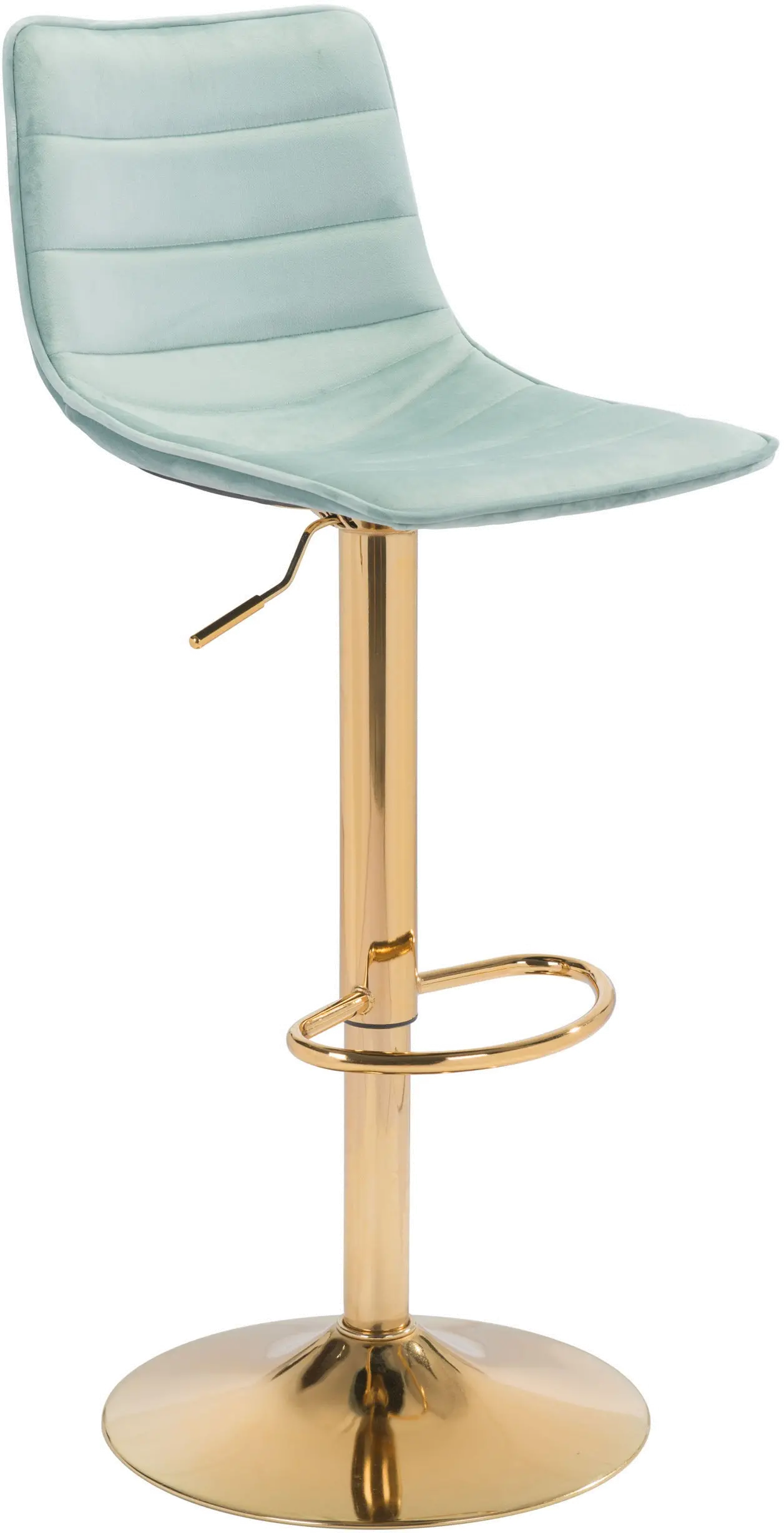 Prima Mint Green and Gold Modern Barstool