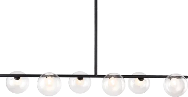 Keyoz Black and Glass Ceiling Lamp