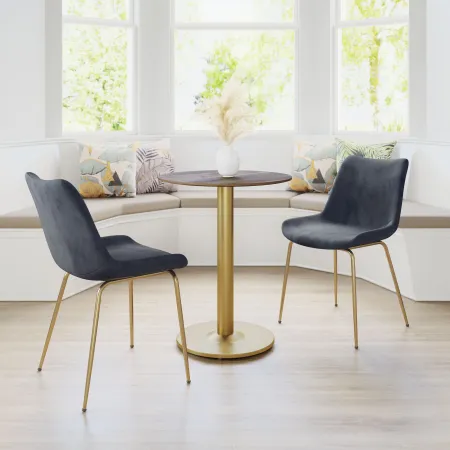Tony Black and Gold Dining Chair