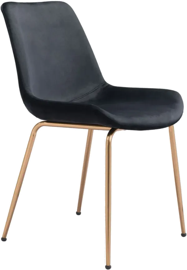 Tony Black and Gold Dining Chair