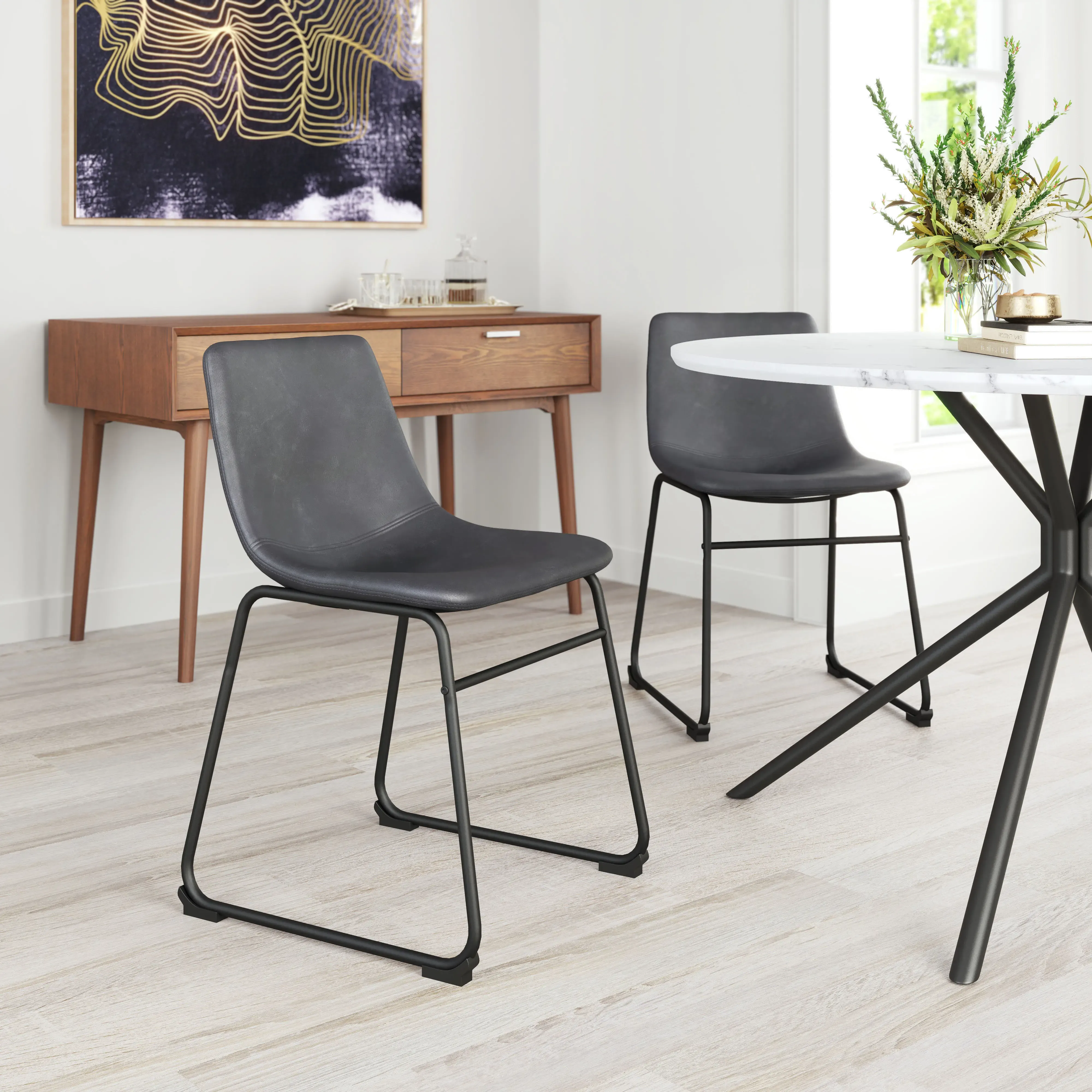 Smart Charcoal Gray Dining Chair