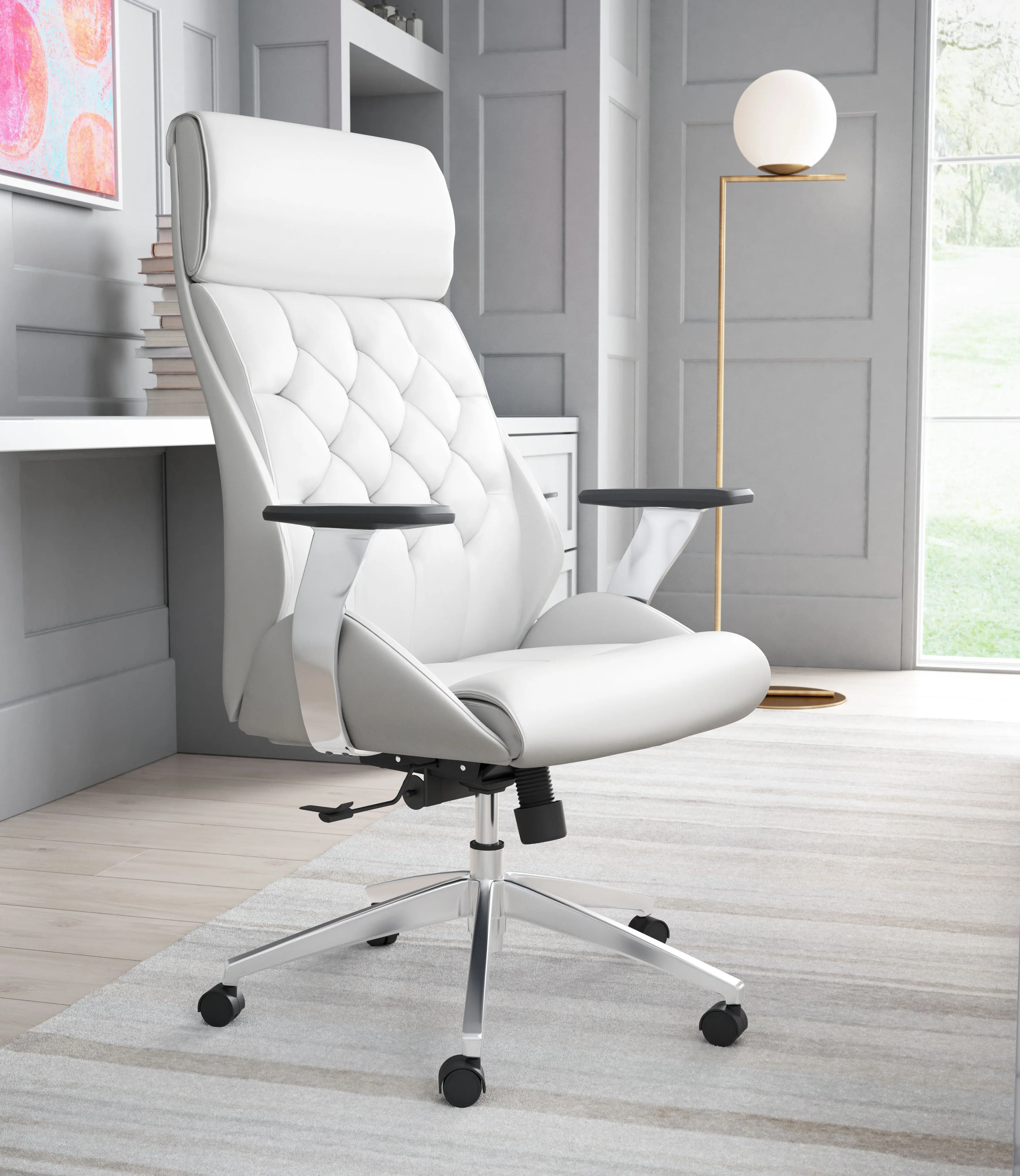 Boutique White Office Chair