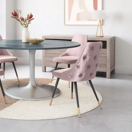 Piccolo Pink Velvet Dining Chair