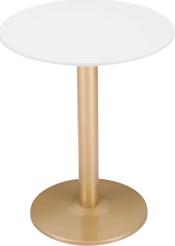Alto White and Gold Bistro Table