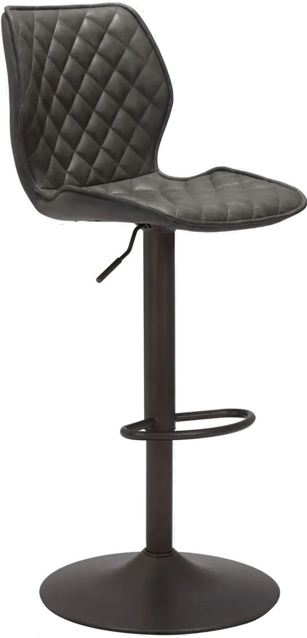 Seth Vintage Gray and Dark Bronze Bar Stool