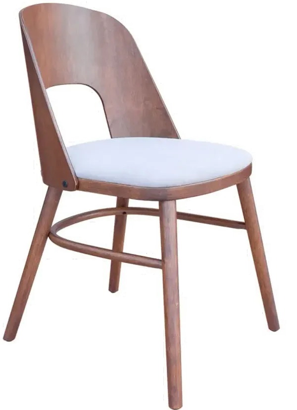 Iago Light Gray and Walnut Dining Chair