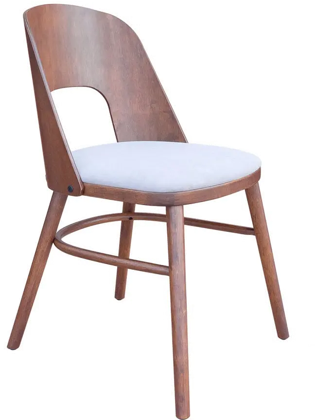 Iago Light Gray and Walnut Dining Chair