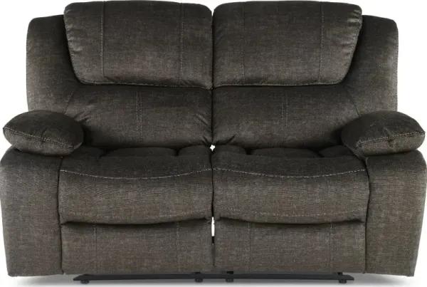 Pasadena Charcoal Dual Reclining Loveseat