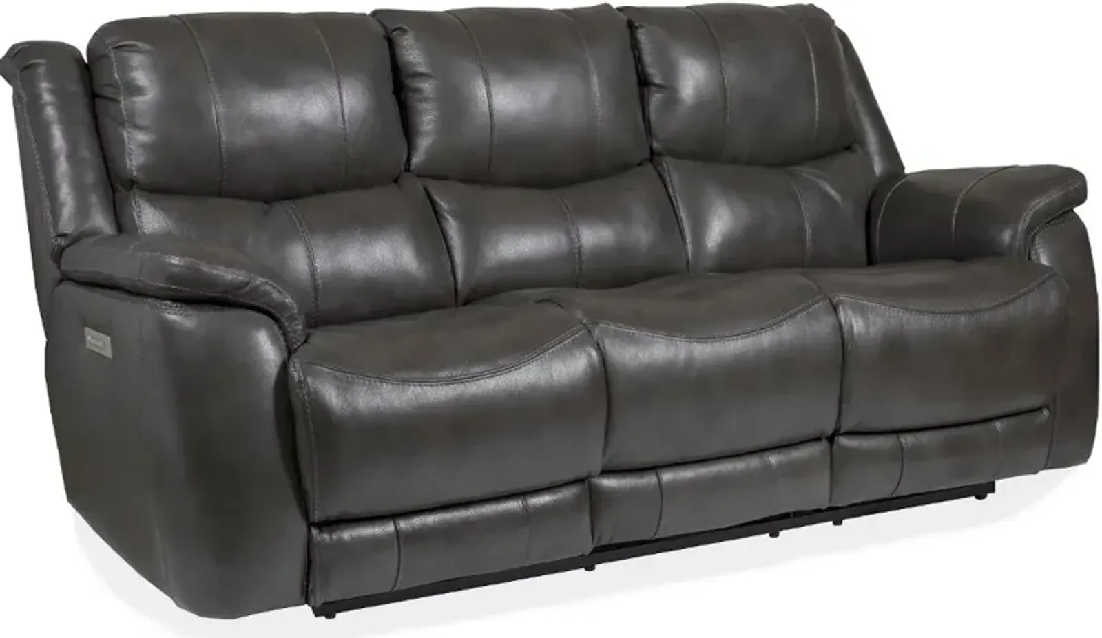 Galaxy Gray Zero Gravity Power Reclining Sofa with Adjustable...