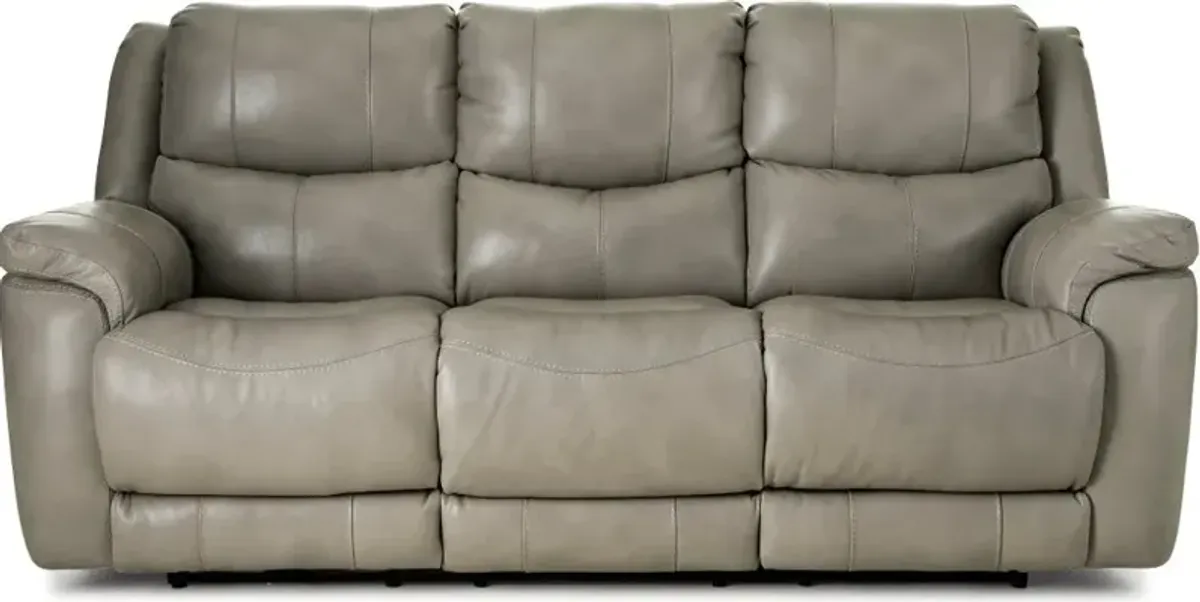 Galaxy Taupe Zero Gravity Power Reclining Sofa with Adjustable...