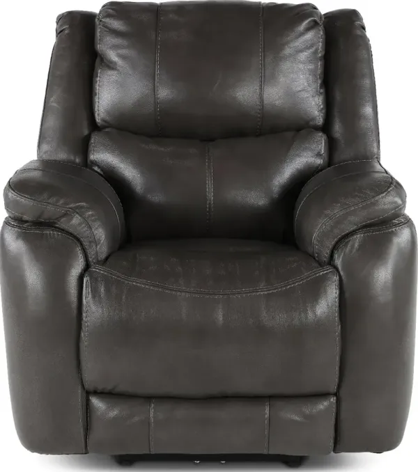 Galaxy Gray Zero Gravity Power Recliner with Adjustable Headrest and Lumbar