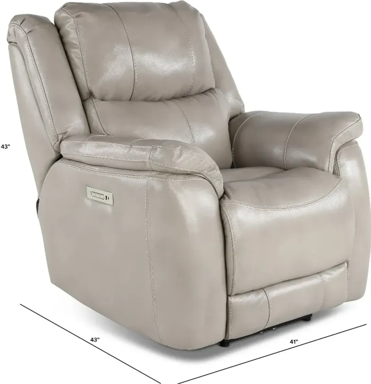 Galaxy Taupe Zero Gravity Power Recliner with Adjustable Headrest...