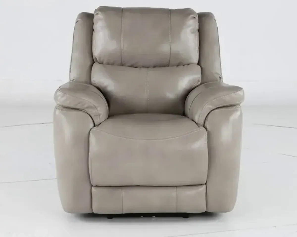 Galaxy Taupe Zero Gravity Power Recliner with Adjustable Headrest...