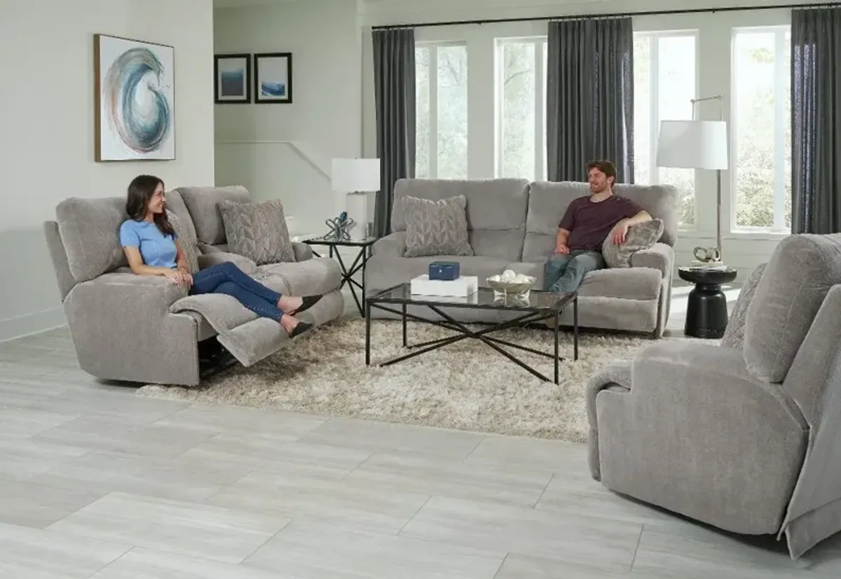 Renaldo Stone Gray Zero Gravity Power Reclining Sofa