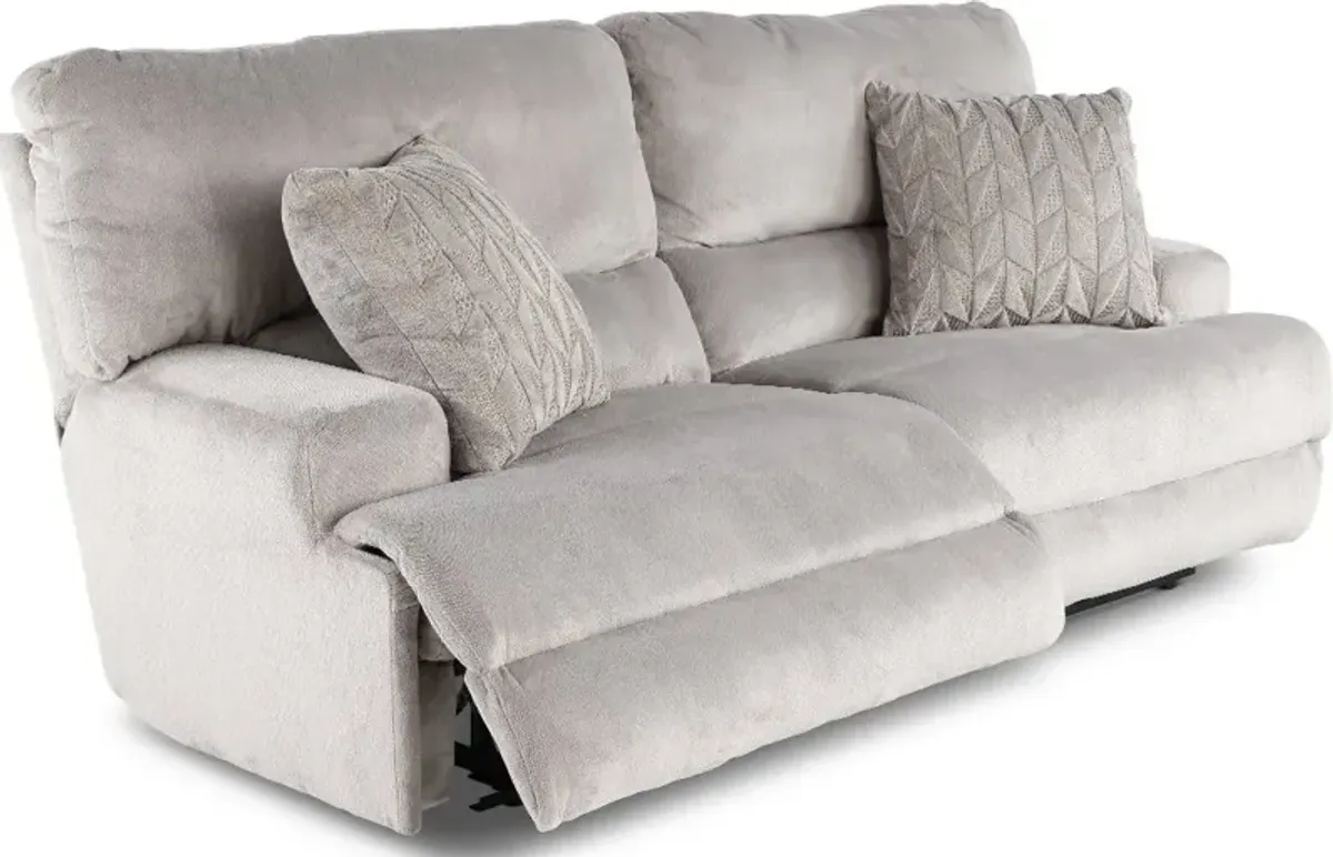 Renaldo Stone Gray Zero Gravity Power Reclining Sofa