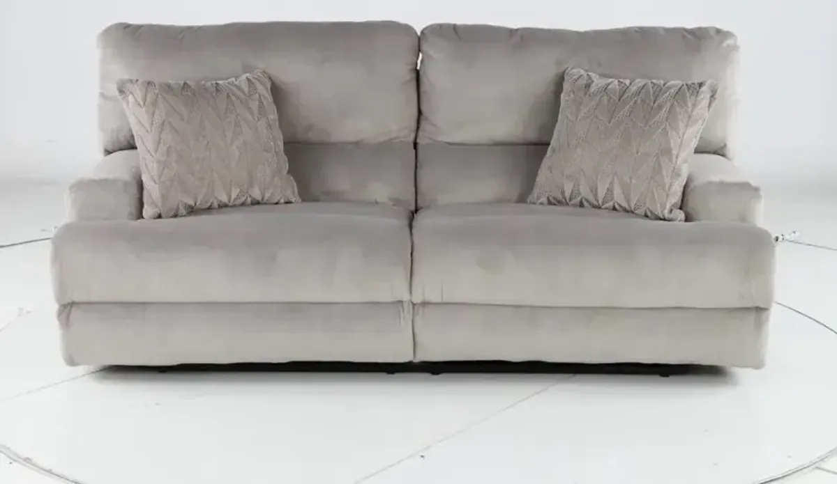 Renaldo Stone Gray Zero Gravity Power Reclining Sofa