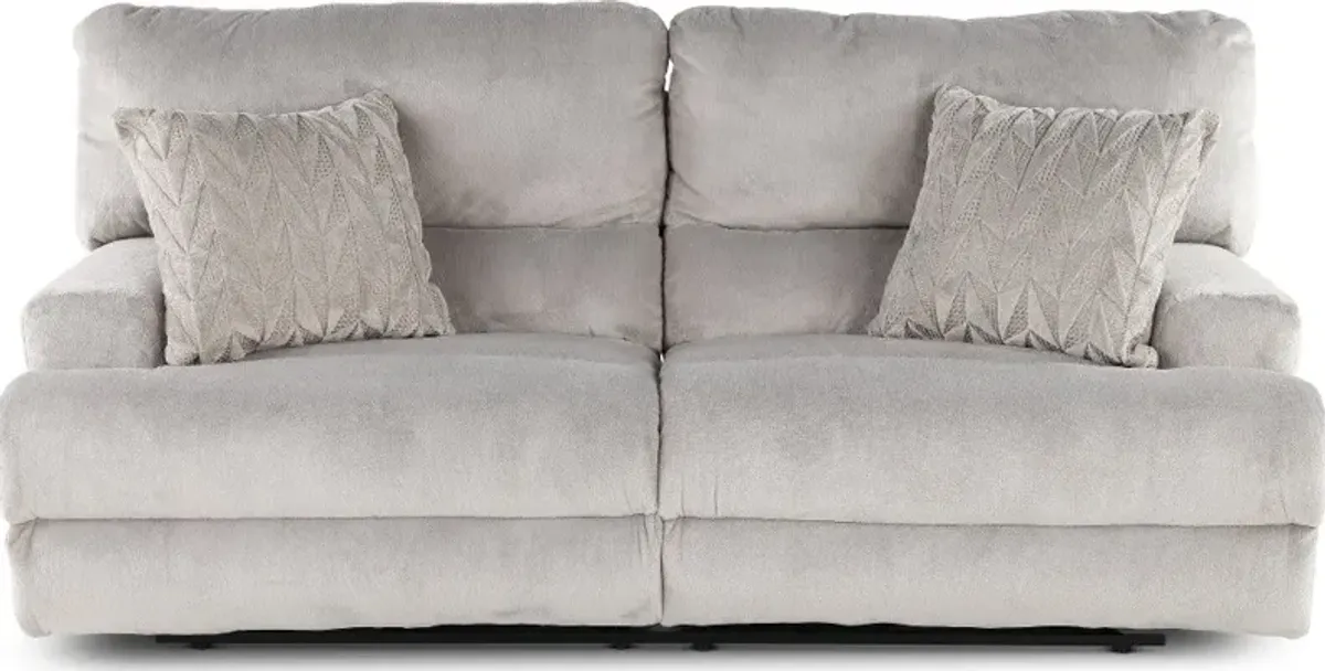 Renaldo Stone Gray Zero Gravity Power Reclining Sofa