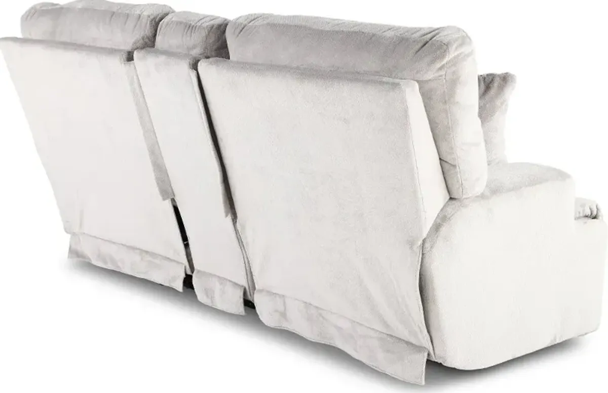 Renaldo Stone Gray Zero Gravity Power Reclining Loveseat