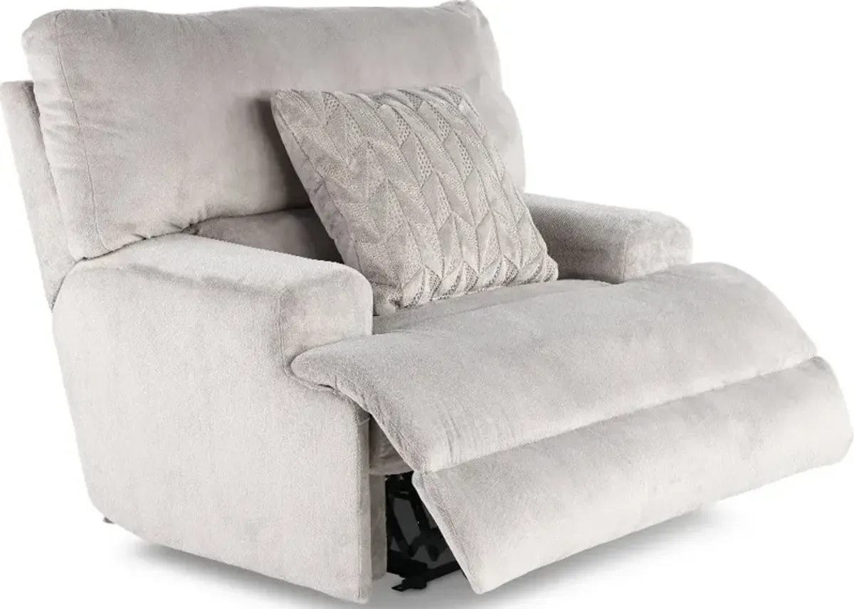 Renaldo Light Gray Extra-Wide Power Recliner