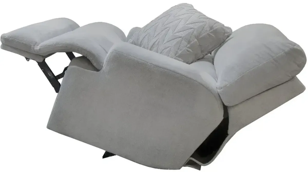 Renaldo Light Gray Extra-Wide Power Recliner