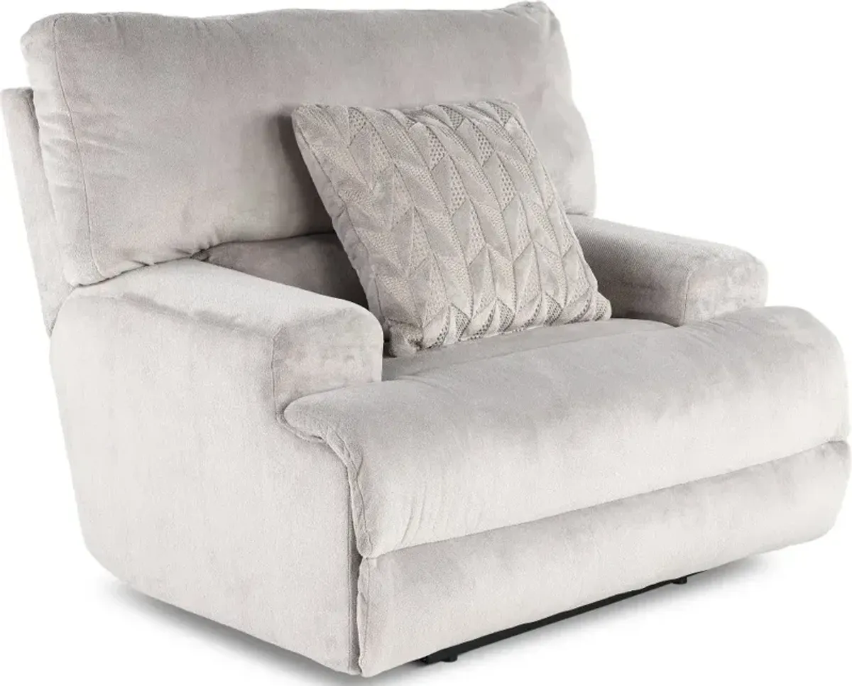 Renaldo Light Gray Extra-Wide Power Recliner