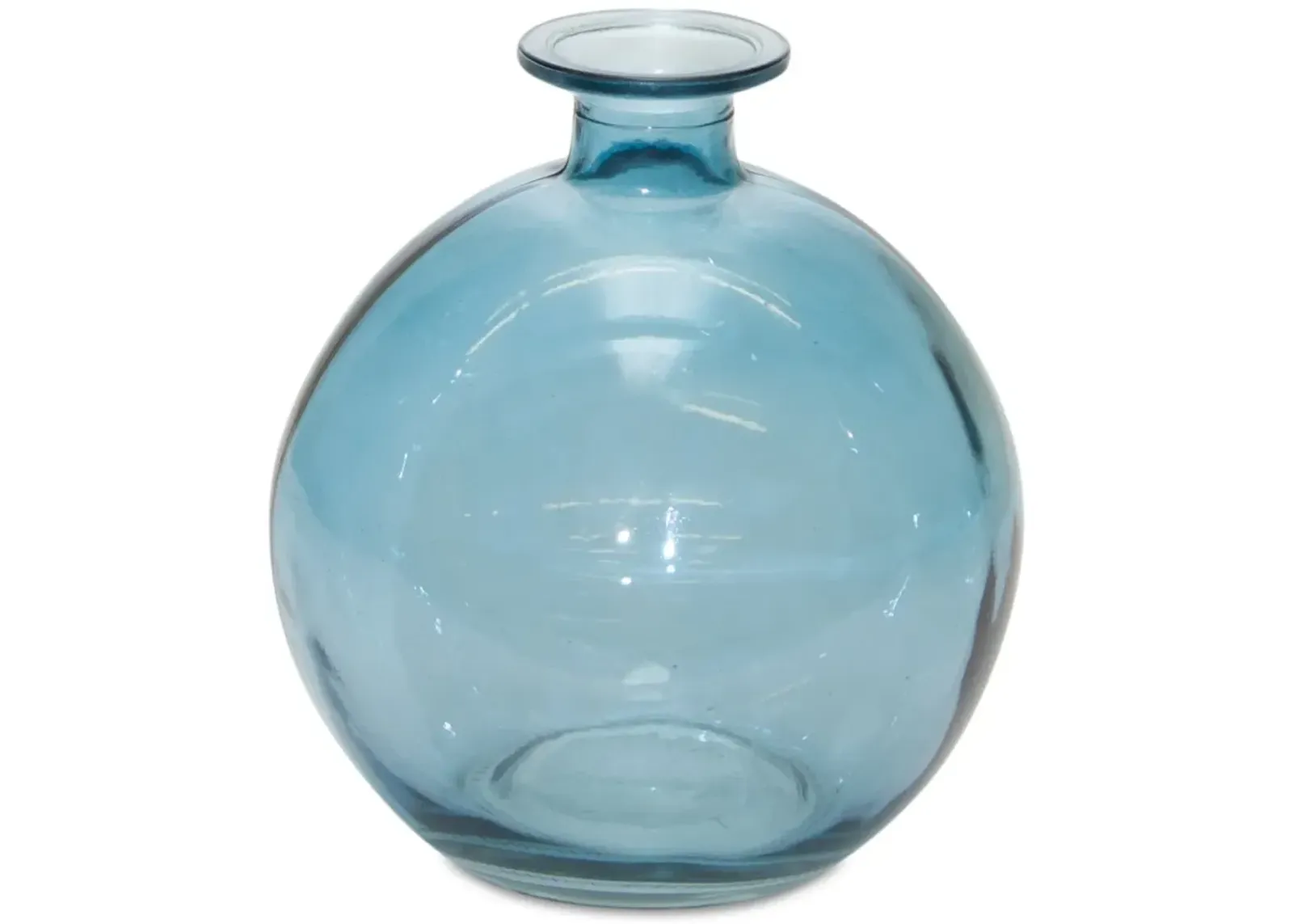 5.5 Inch Blue Glass Vase