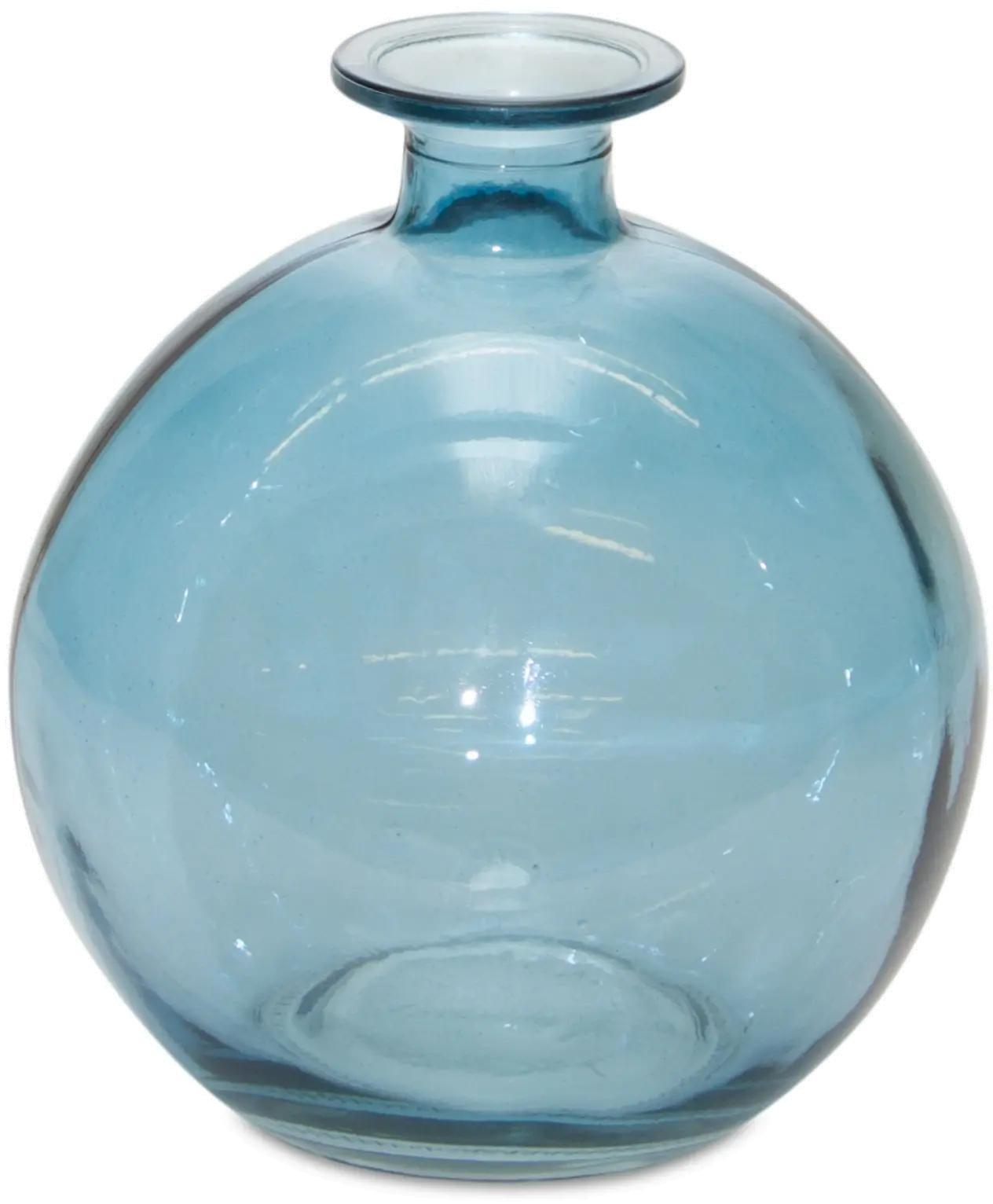 5.5 Inch Blue Glass Vase