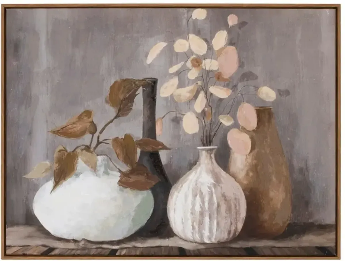 Foliage In Vases Framed Art