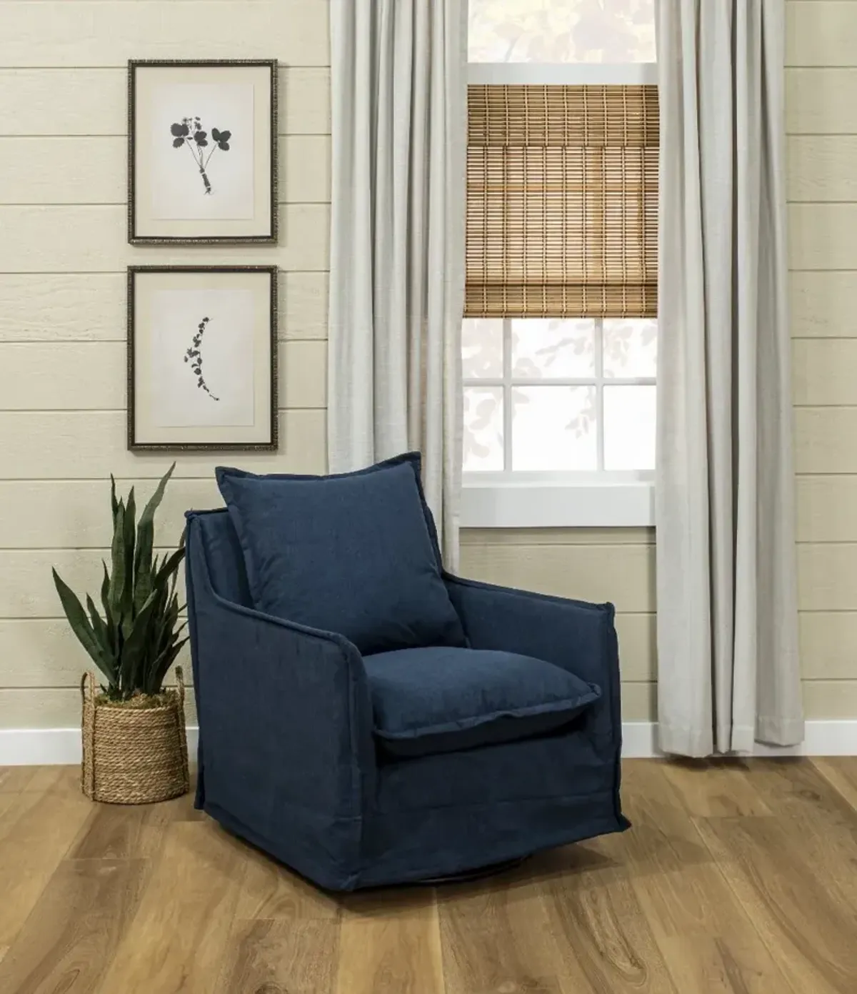 Gala Navy Swivel Glider