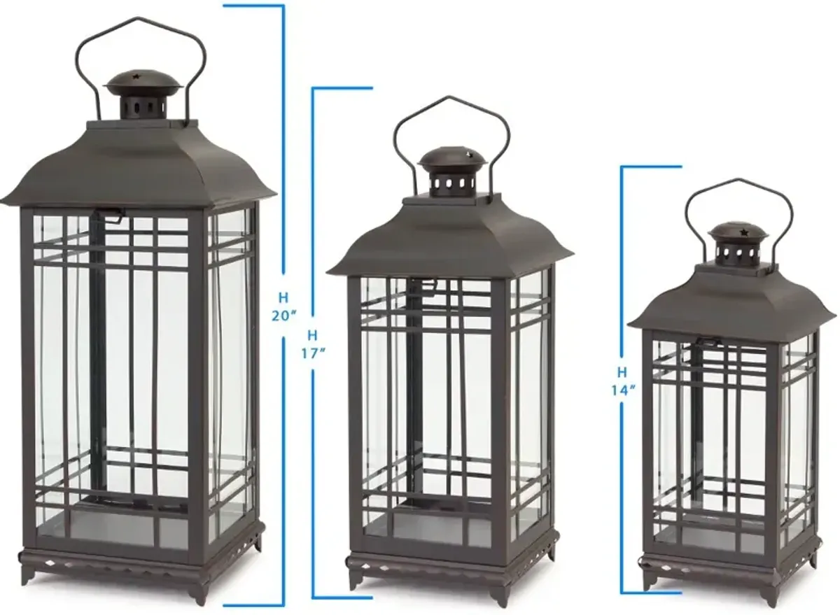 Medium Metal and Glass Lantern