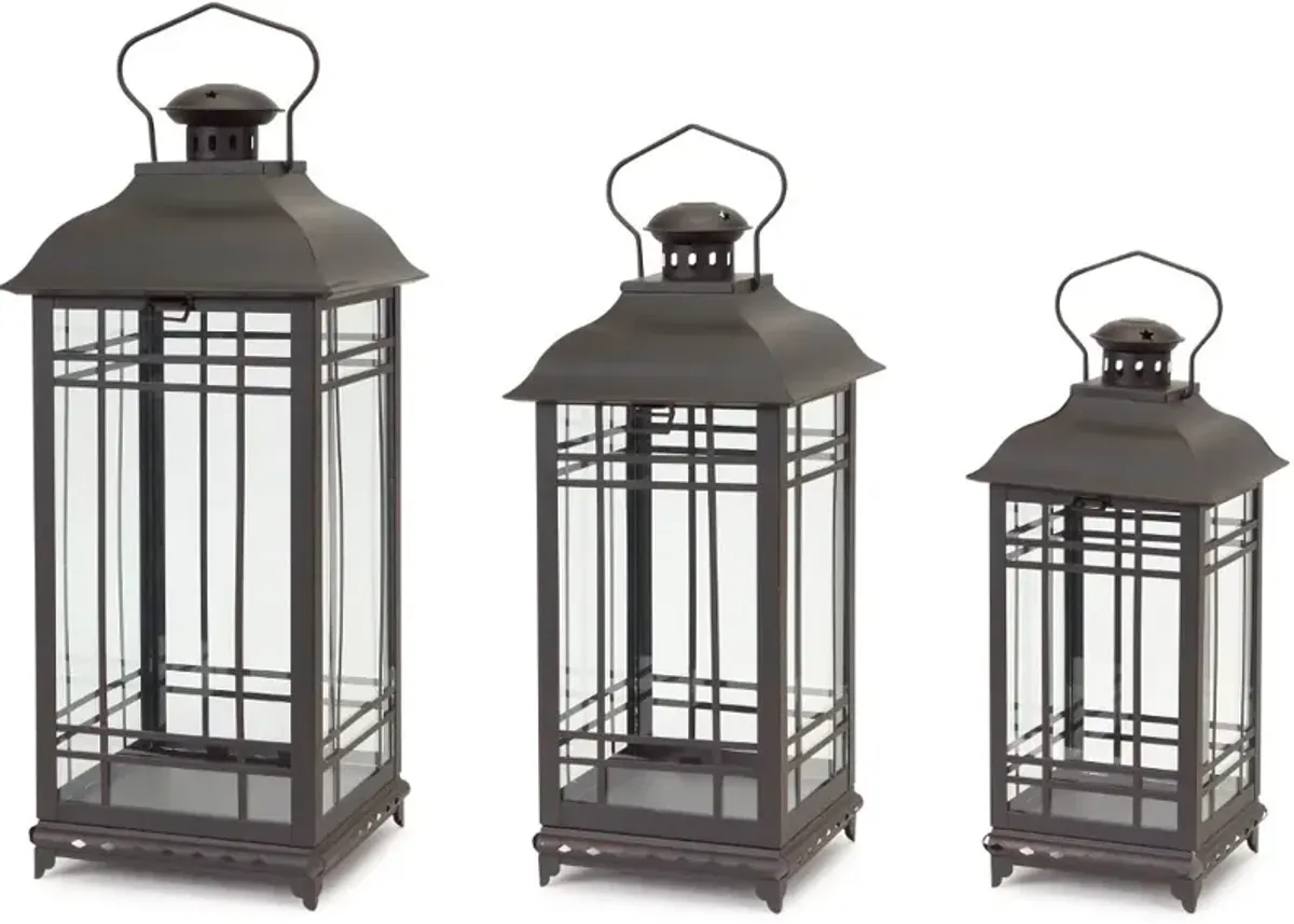 Medium Metal and Glass Lantern