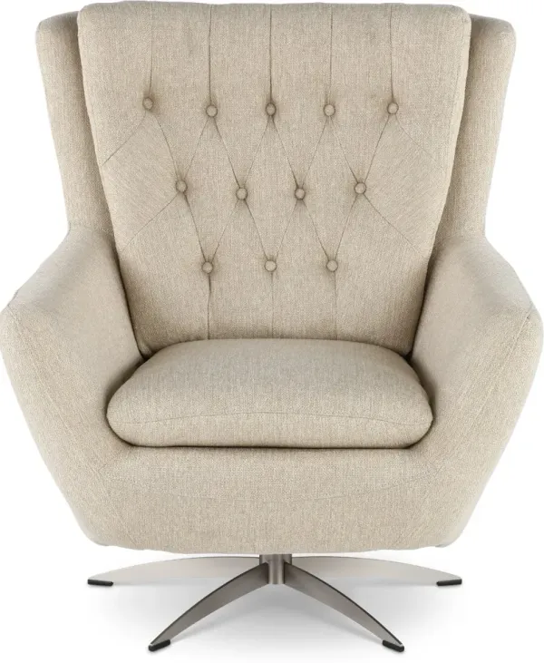 Meg Cream Swivel Accent Chair