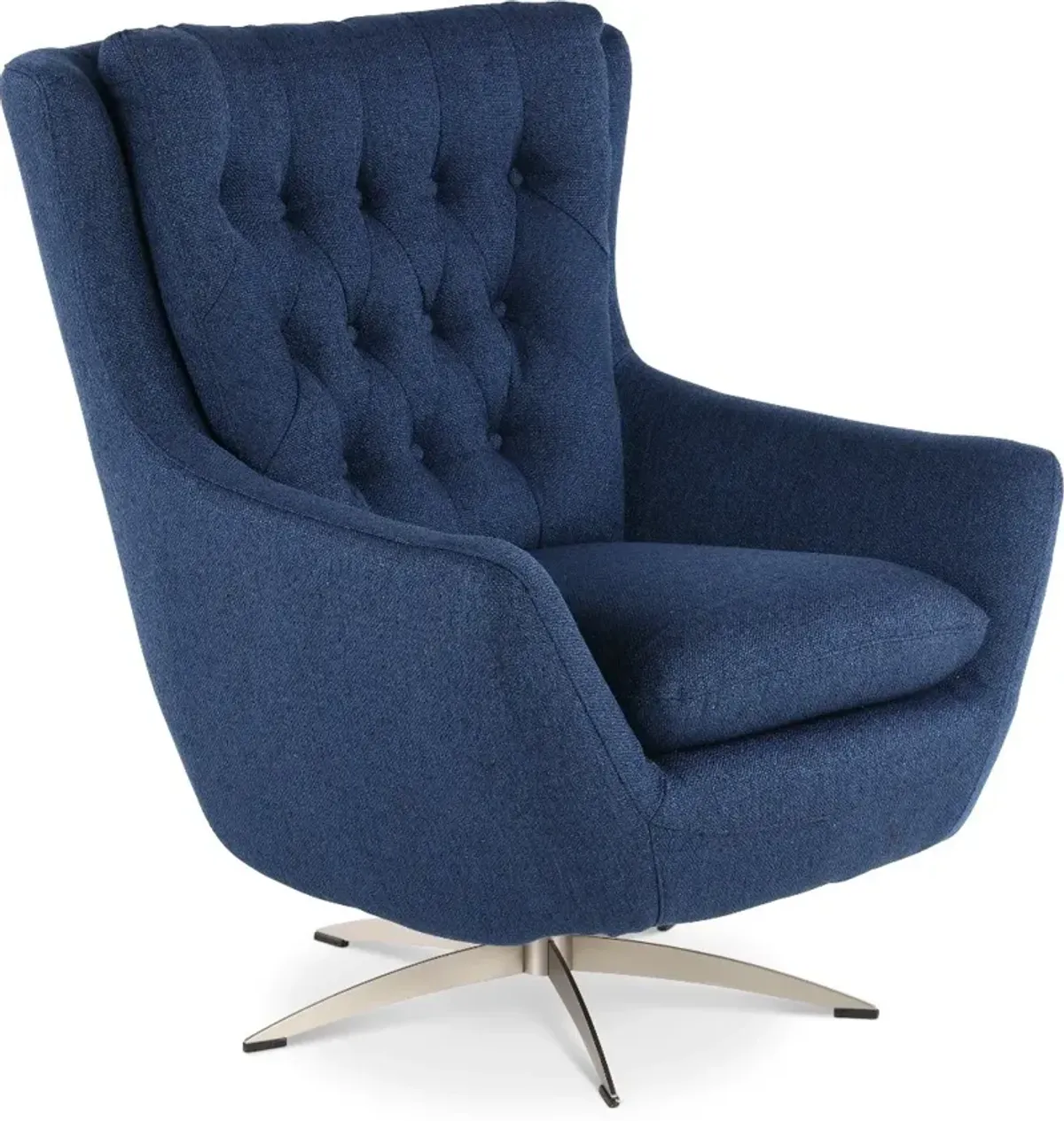 Meg Blue Swivel Accent Chair