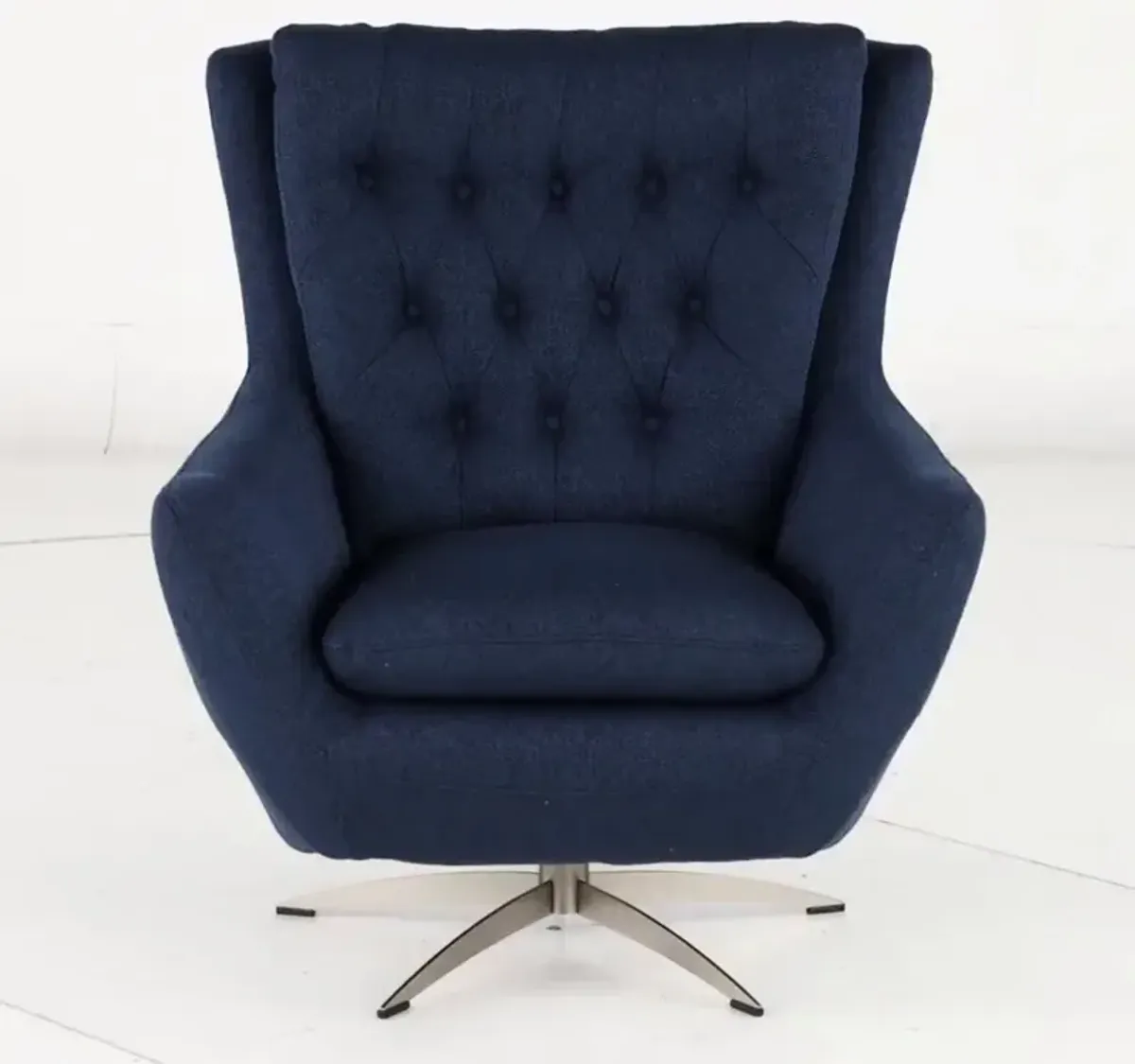 Meg Blue Swivel Accent Chair