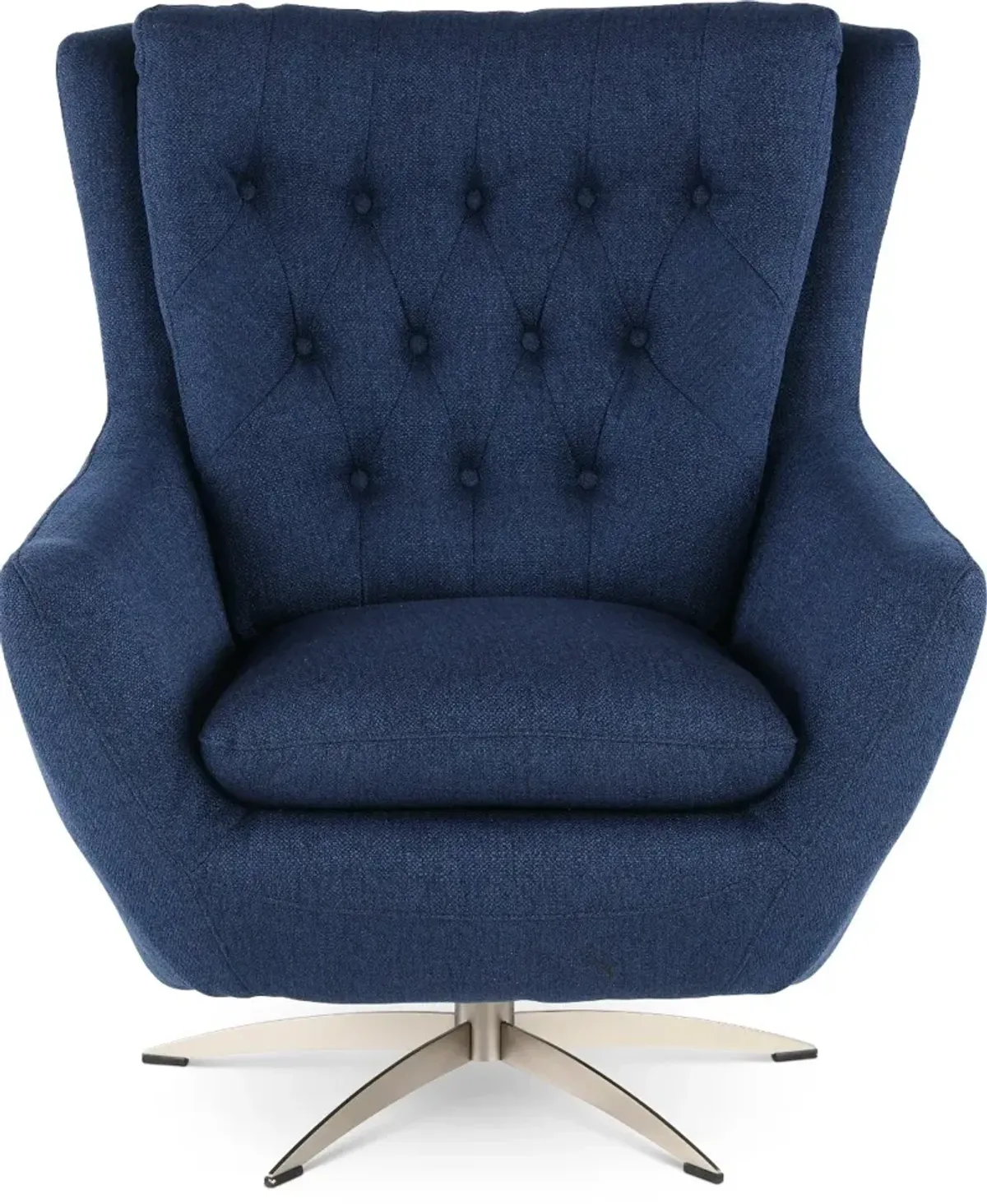 Meg Blue Swivel Accent Chair