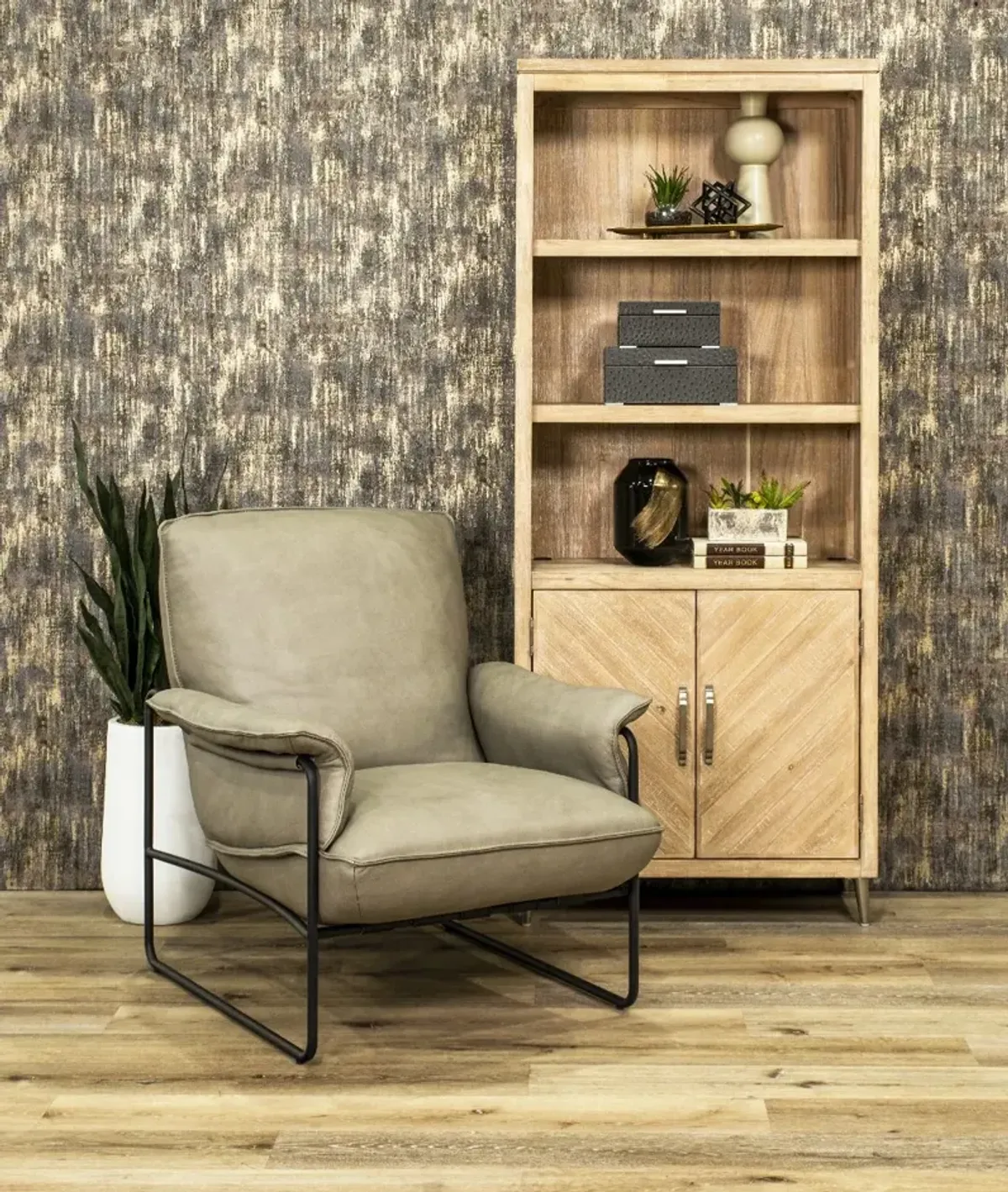 Arizona Thunder Taupe Accent Chair