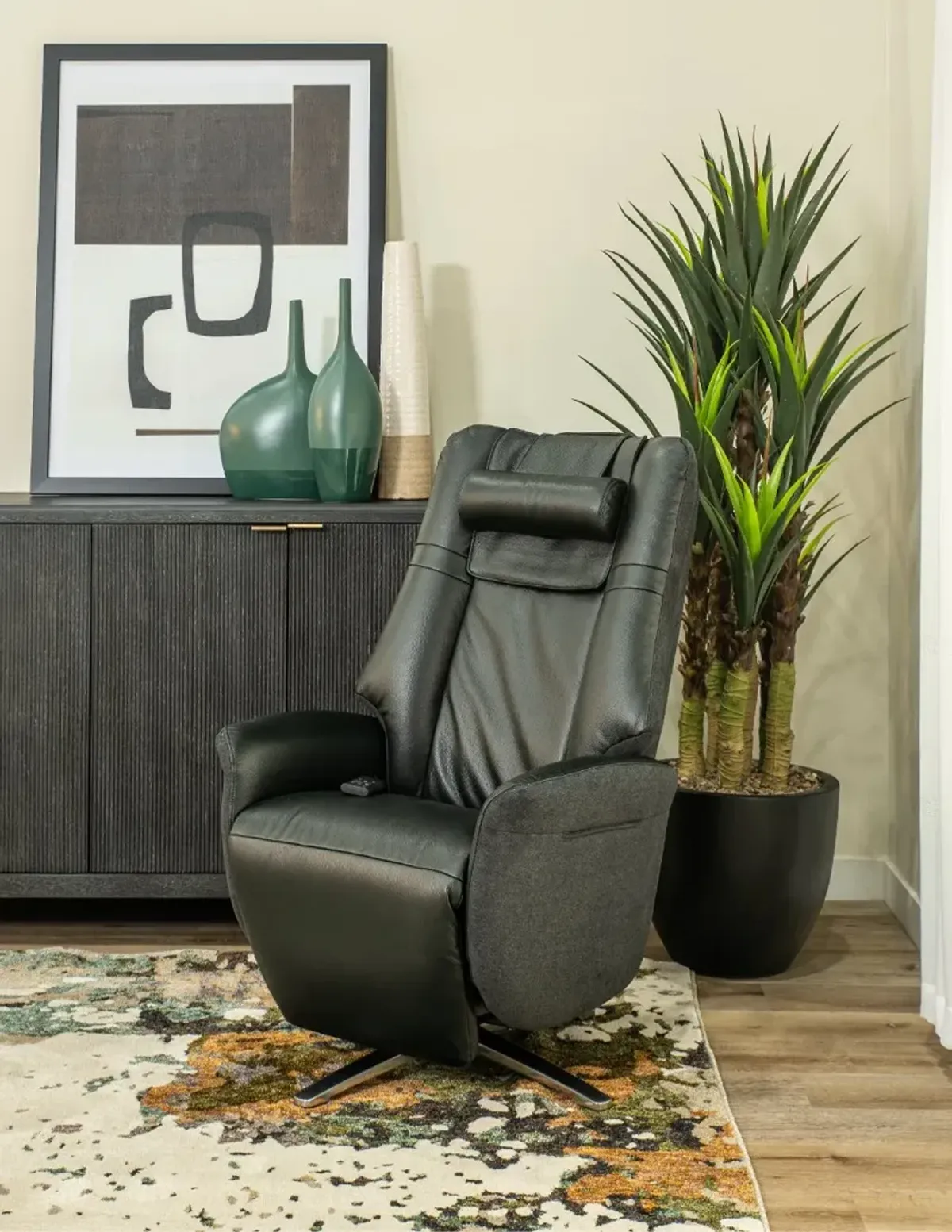 Zen Black Massage Power Recliner