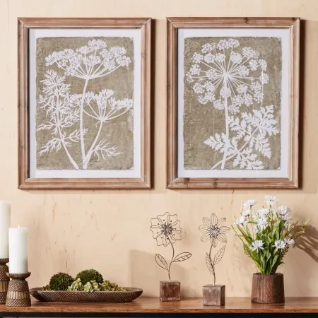 Assorted Floral Wall Art Print with Wood Frame