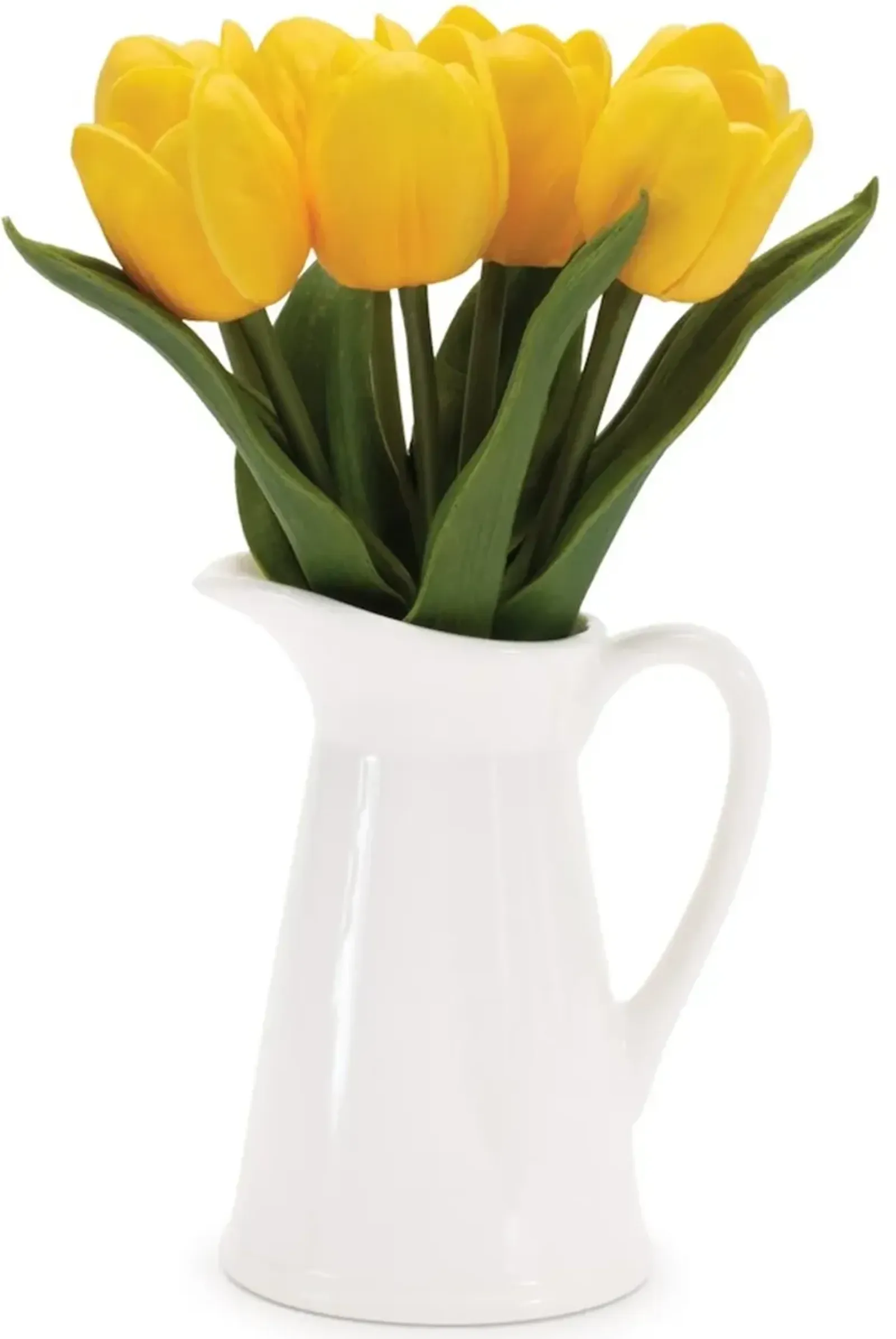 9.5 Inch Yellow Tulips in Vase