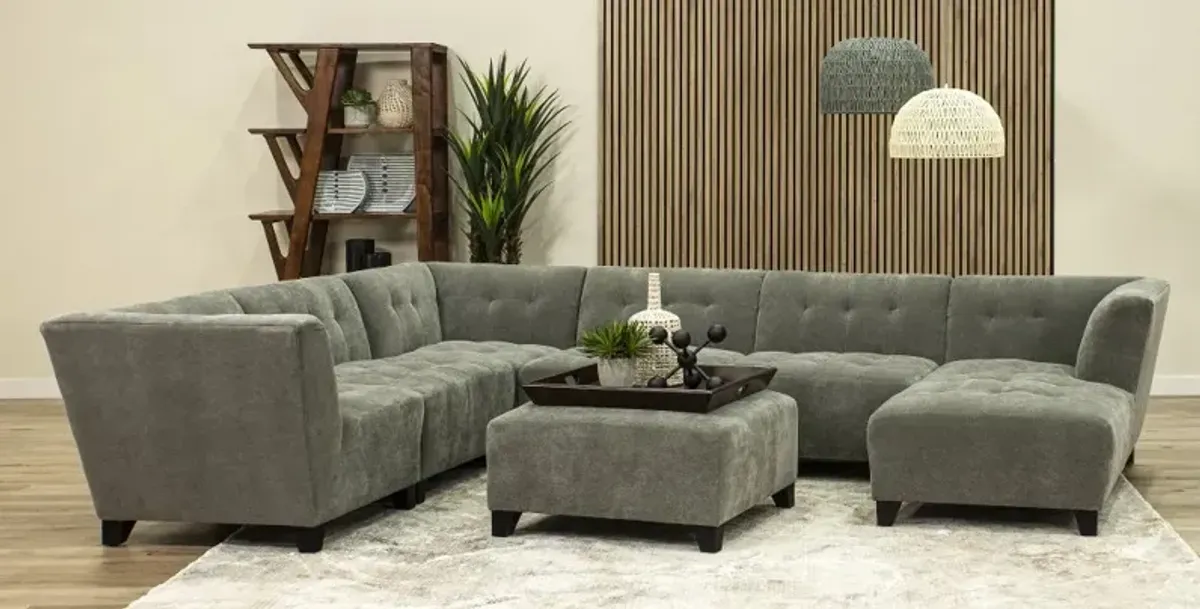 Belaire Gray Modular 6 Piece Sectional