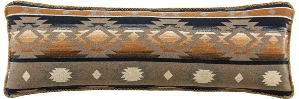 Taos Brown Wool Blend Lumbar Pillow