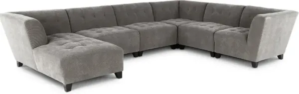 Belaire Gray Modular 6 Piece Sectional