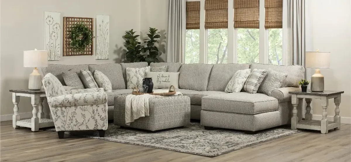 Celadon Light Beige 3 Piece Sectional