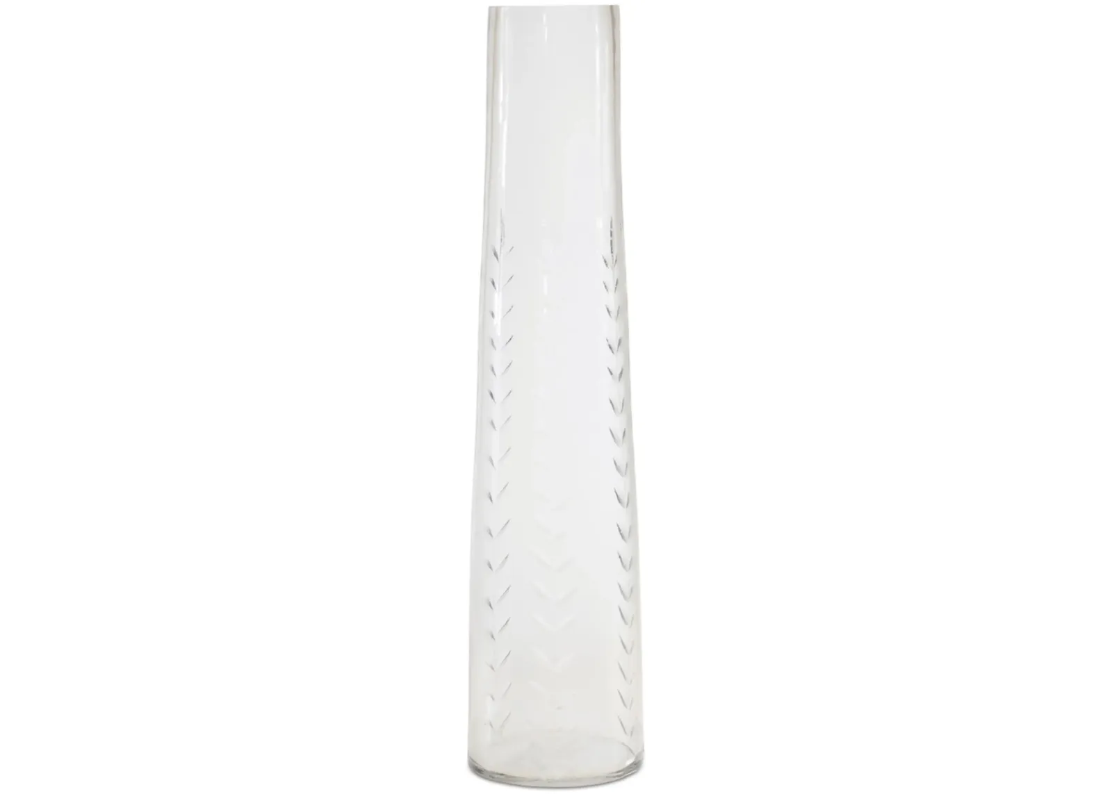 11 Inch White Glass Vase