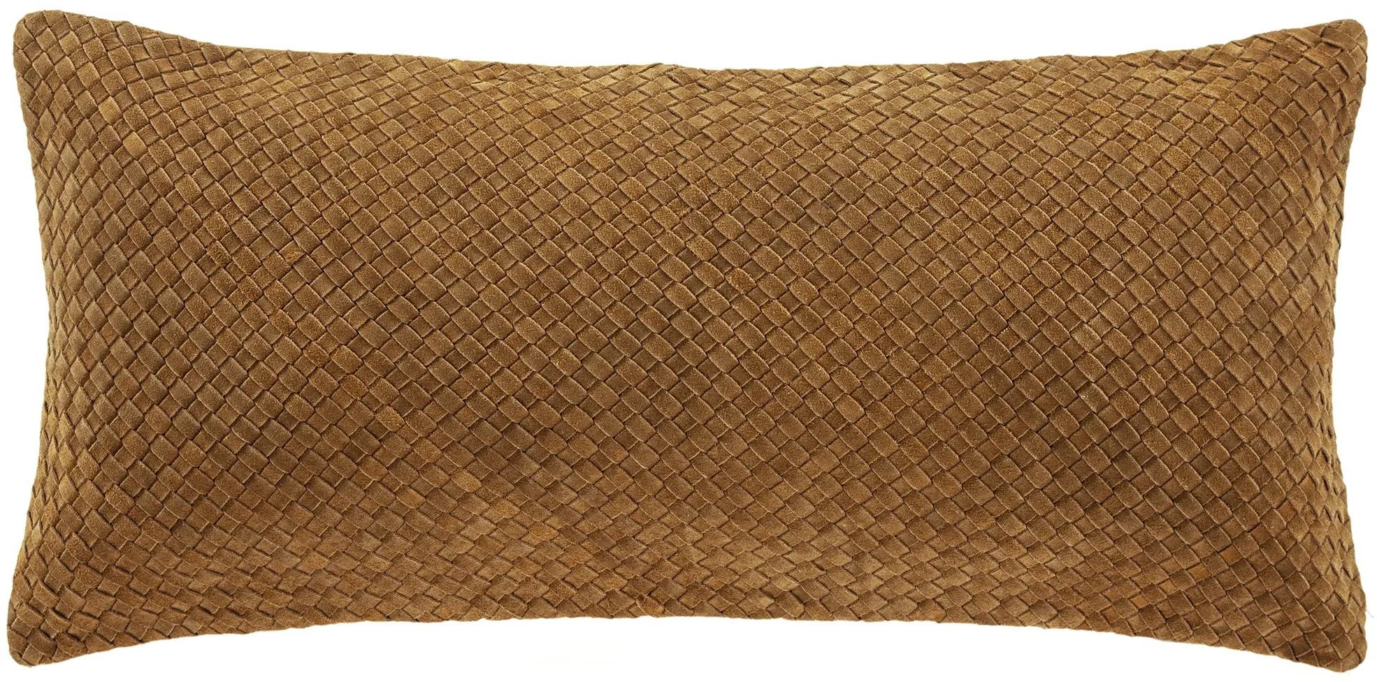 Woven Suede and Basket Weave Pillow