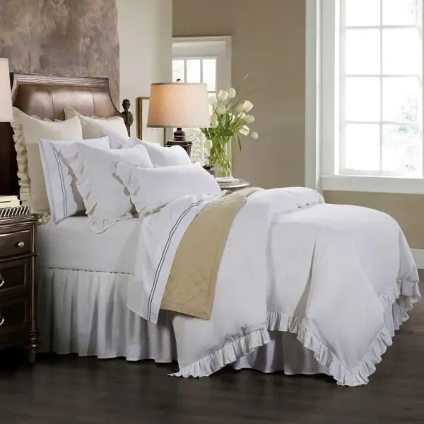 Queen Linen 3-Piece Comforter Set