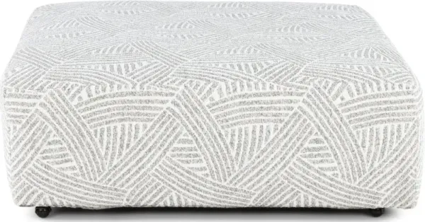 Abraxas Oyster Gray Ottoman